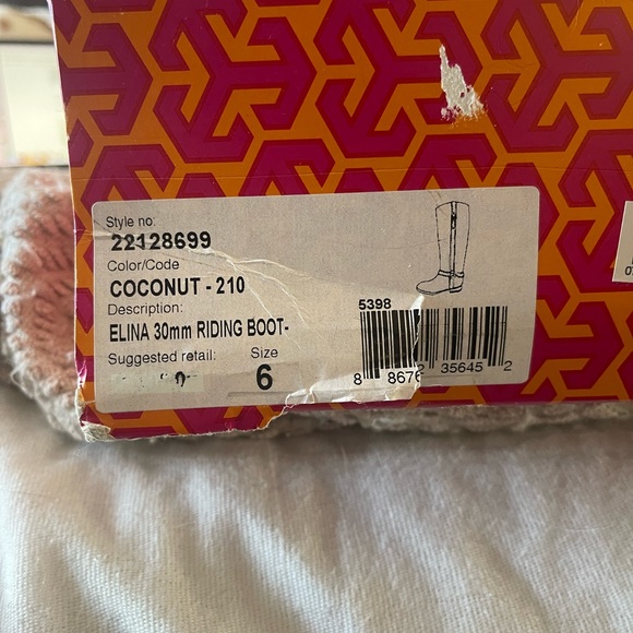 Tory Burch Elina 30mm Riding Boot- Size 6- Color: Coconut - Picture 3 of 5